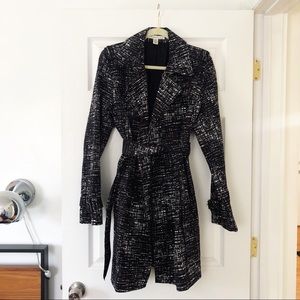 Kenneth Cole black and white trench coat